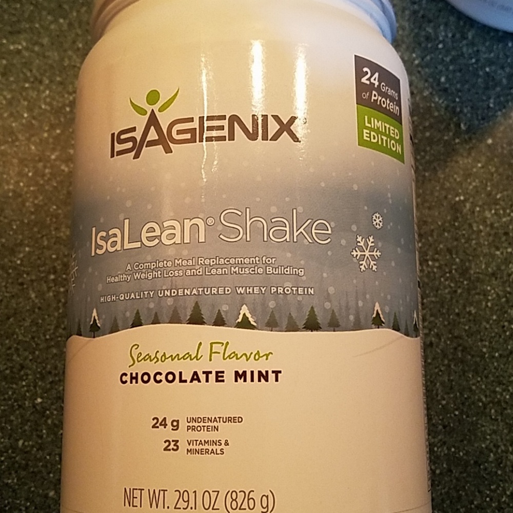 Isagenix seasonal chocolate mint shake mix